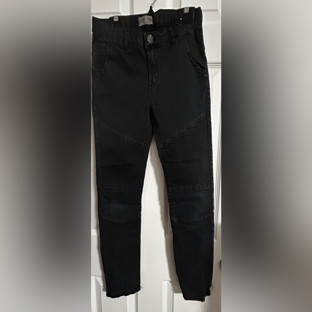 Zara Kids Boys Biker Jeans Black Size: 11/12